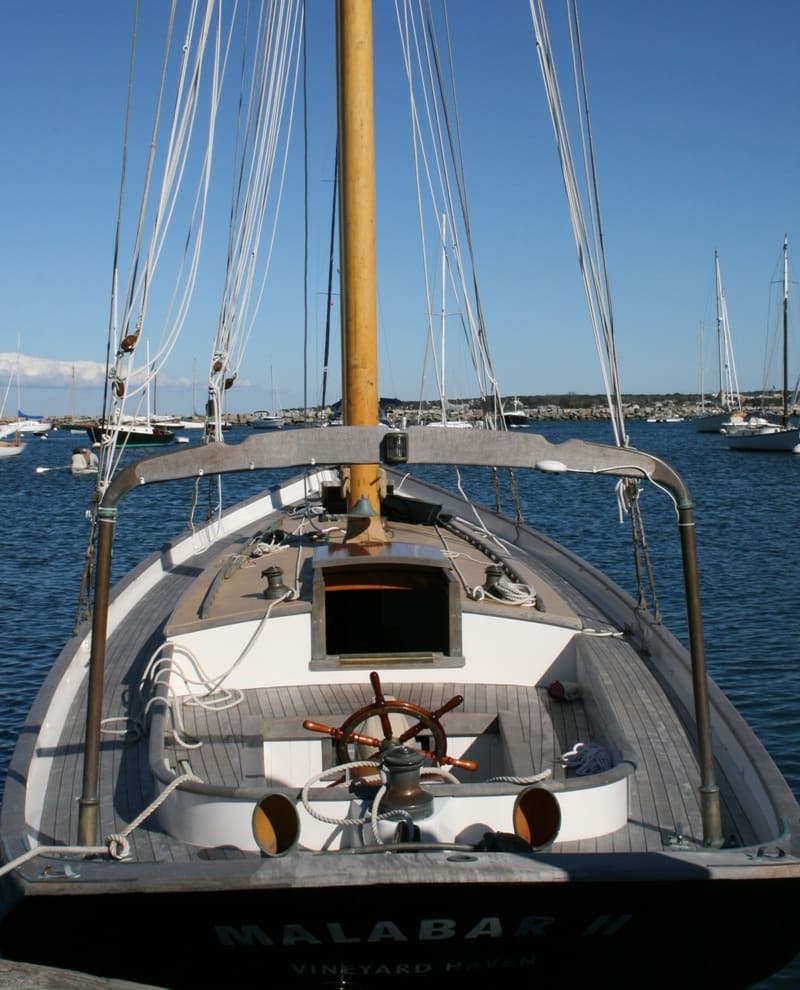 A Bright October Day in Vineyard Haven Harbor Brings People Out to Mess Around