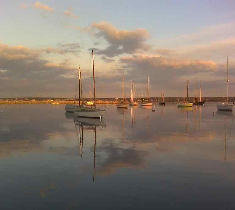 Amazing Photos from a Cell Phone: Vineyard Haven Harbor at Dusk, Feb. 17, 2012