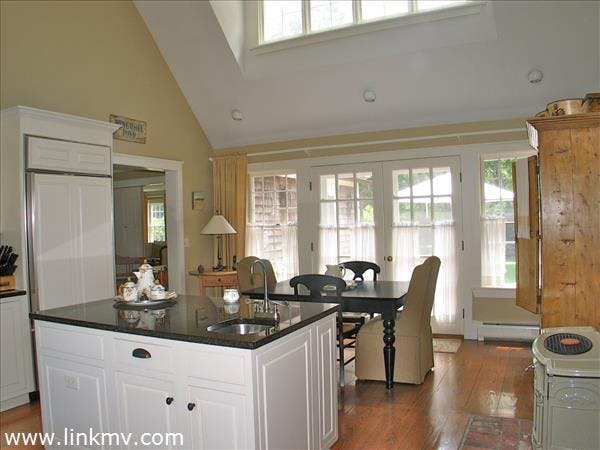 Dining room:kitchen vaulted ceiling