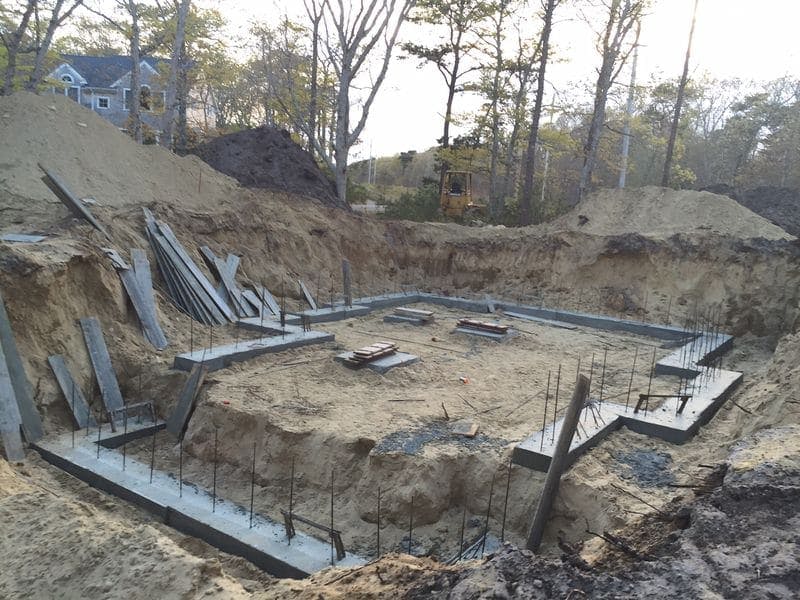 Foundation Goes in As New Home at 171 Tashmoo Ave. Begins to Rise