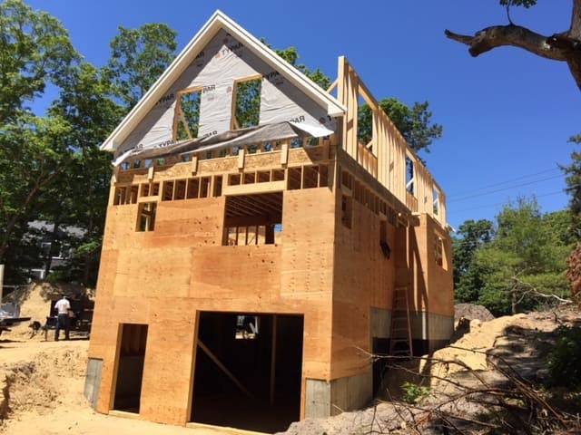 Gable Ends Are Up at 171 Tashmoo Ave., Vineyard Haven, MA (Photos)